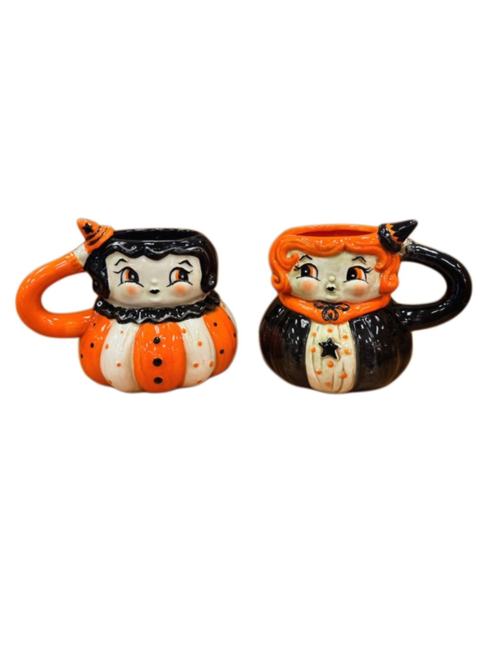 Johanna Parker Witch Pumpkin Peep Mug Set